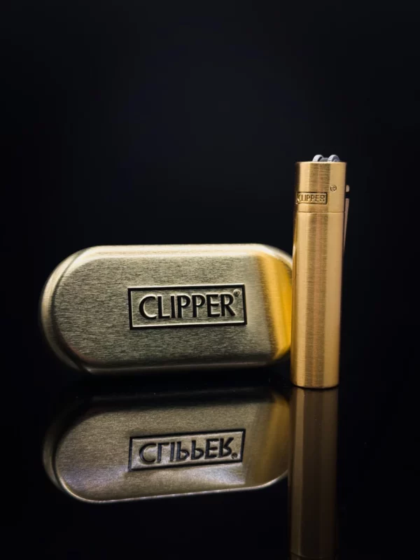 clipper gold or premium collector cadeau boîte briquet rechargeable