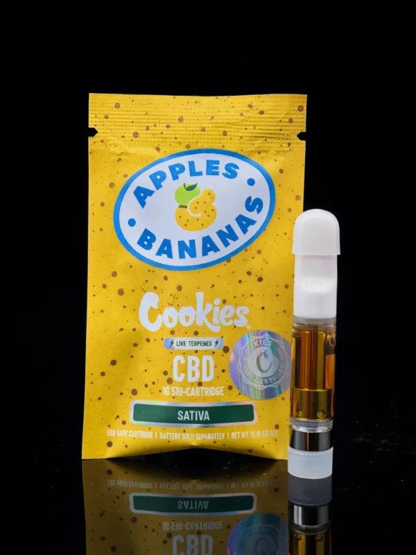cartouche cookies apples and bananas cbd vape pen 510 fruité gourmand premium