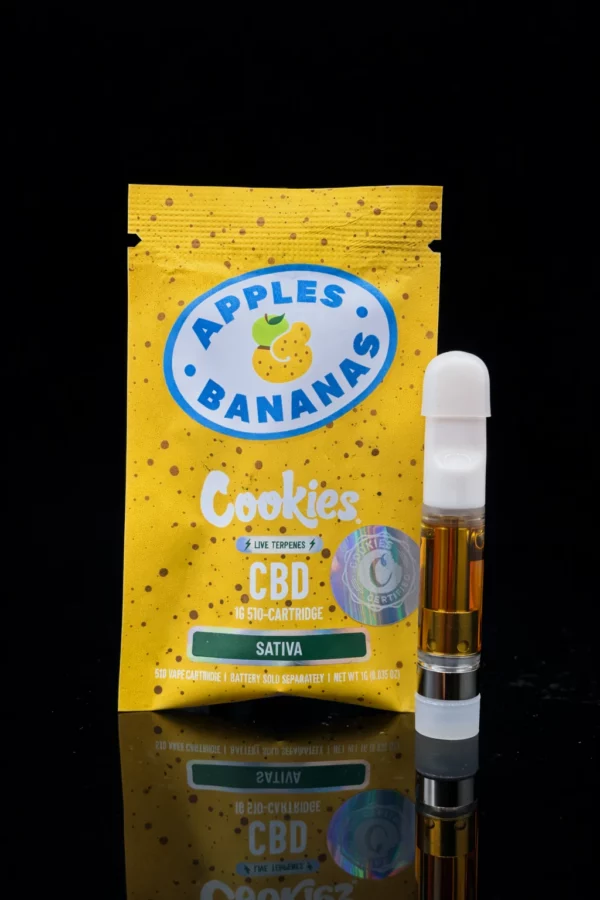 cartouche cookies apples and bananas cbd vape pen 510 fruité gourmand premium