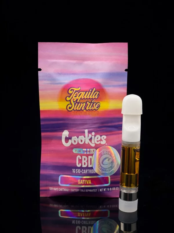 cartouche cookies tequila sunrise cbd vape pen 510 saveur agrumes fruité premium effet relaxant wax cbd pen