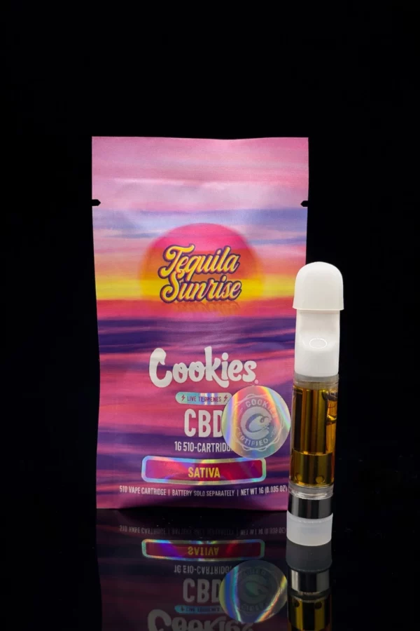cartouche cookies tequila sunrise cbd vape pen 510 saveur agrumes fruité premium effet relaxant wax cbd pen