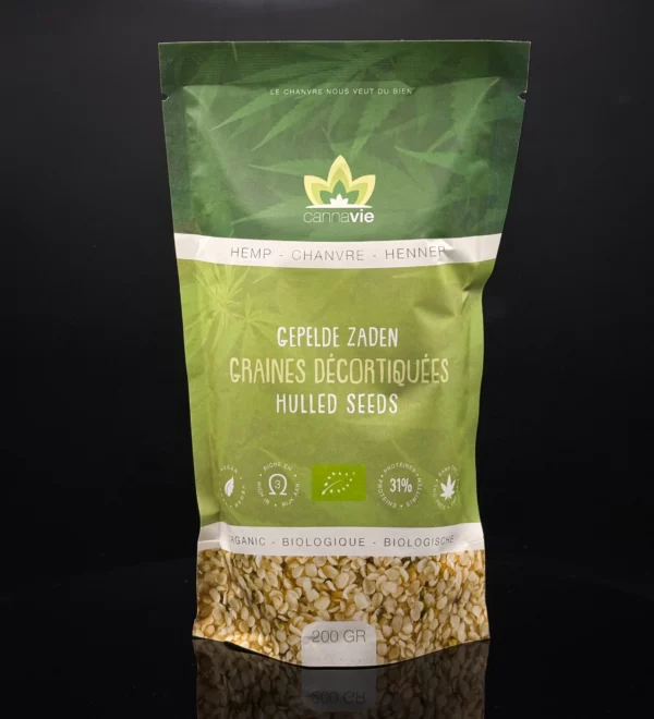 graines de chanvre décortiquées Cannavie 200g protéines végétales oméga 3