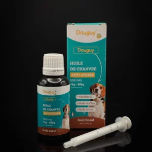 DOUGUY - Huile de Chanvre Anti-Stress pour Chiens - 5000mg