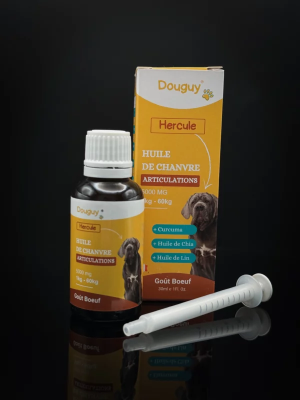 huile cbd chien mobilite curcuma omega 30ml