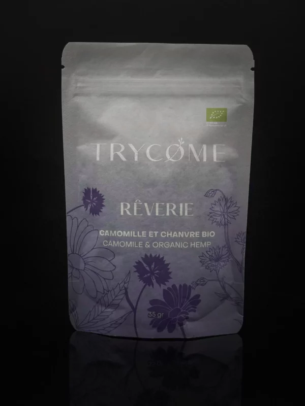thé infusion CBD bio rêverie Trycome sommeil camomille chanvre