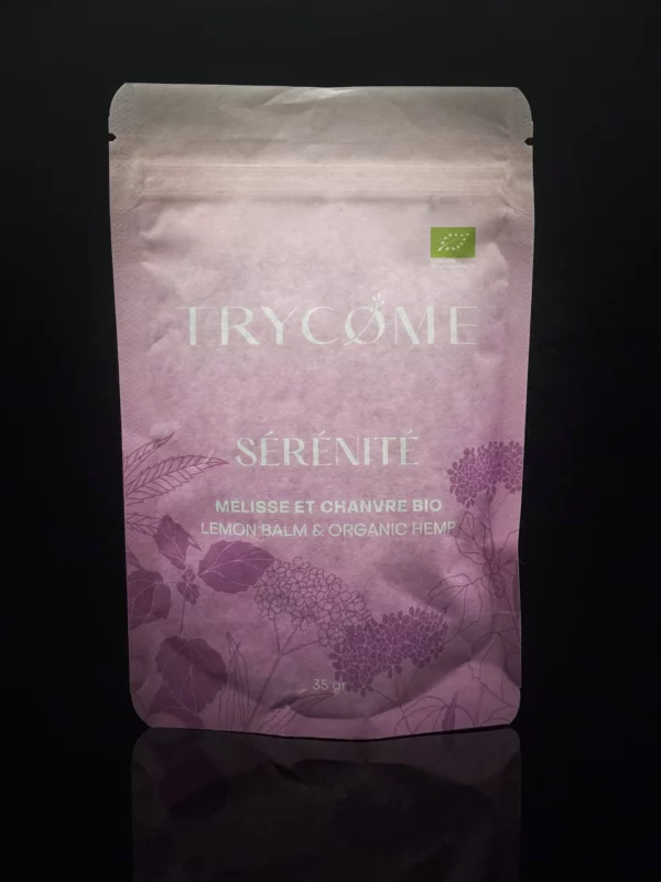 thé infusion CBD bio sérénité Trycome tisane chanvre mélisse