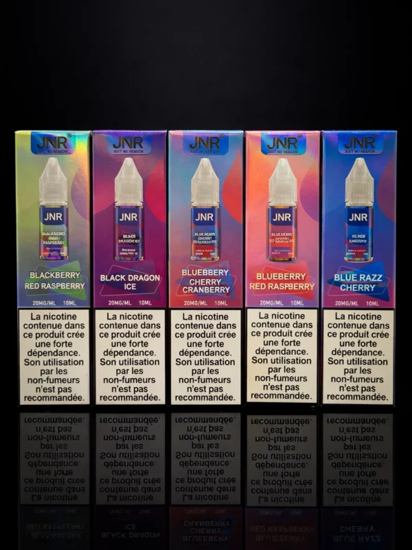 Assortiment e-liquides JNR 10ml plusieurs saveurs pack pour vape cigarette électronique