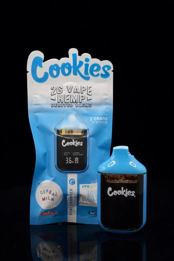 cookies dual chamber 2g vape cereal milk london pound cake double saveur puff effet puissant rapide strong