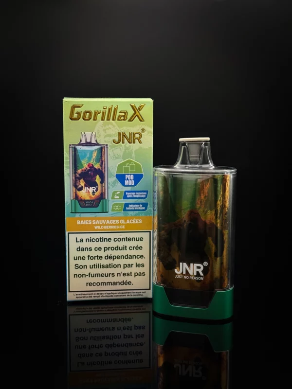 puff jnr gorilla x 43k vape nicotine 43000 puffs rechargeable pas cher