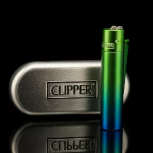 Briquet Clipper Métal - Peacock
