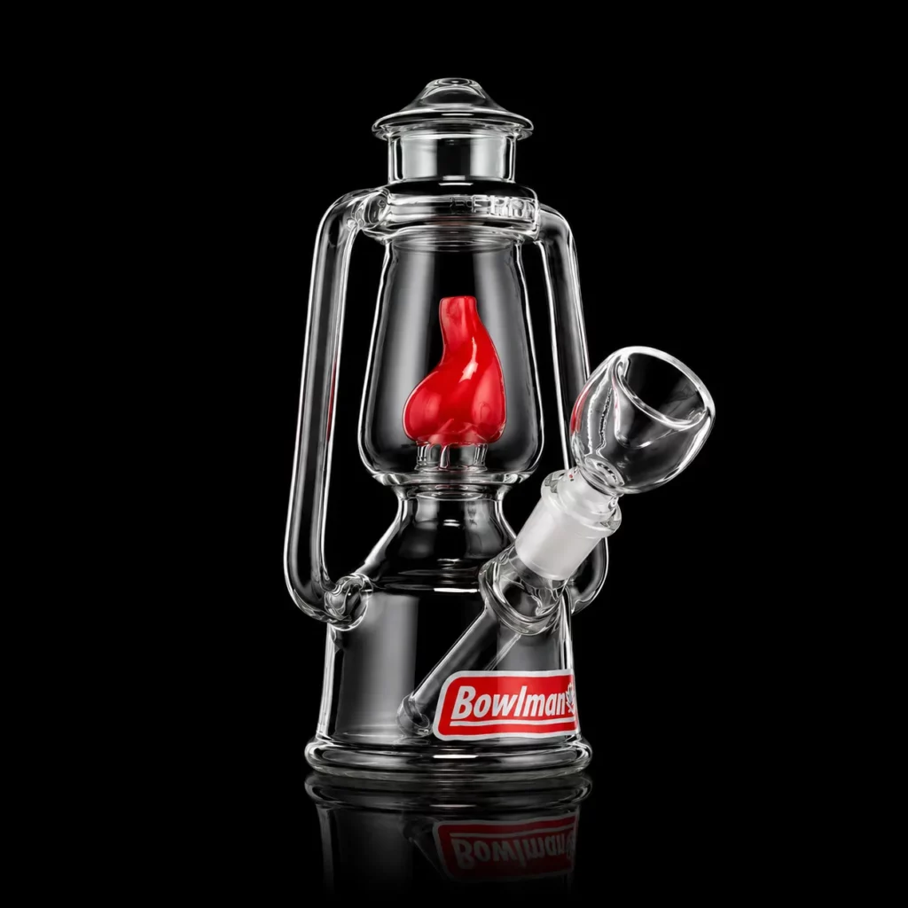 Bong Camp Out HEMPER en verre borosilicate en forme de lanterne de camping avec flamme rouge — édition Bowlman
