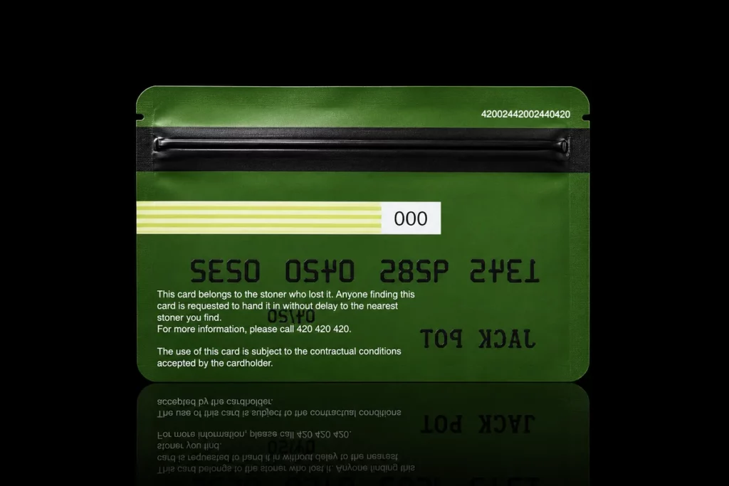 Pochon Smell-Proof G-Rollz Stoned Card ouvert