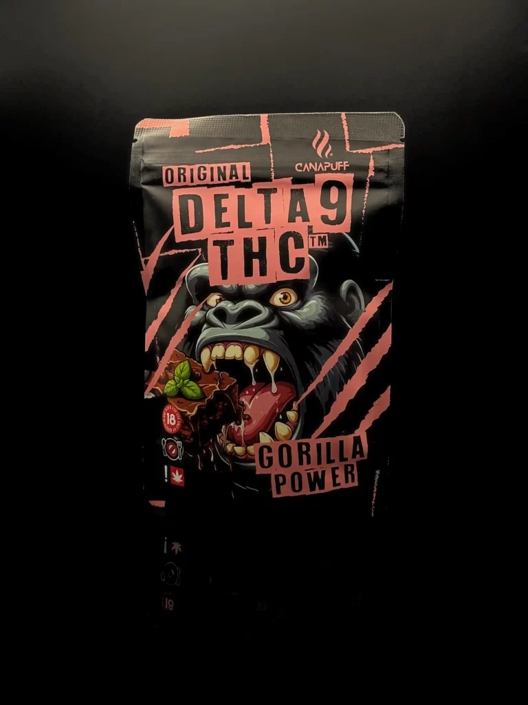 Canapuff Brownie Delta-9 – Gorilla Power 150mg - fond noir studio, boutique Nature Lab