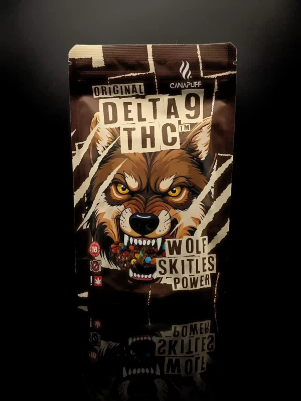 Canapuff Brownie Delta-9 – Wolf Skittles Power 150mg - fond noir studio, boutique Nature Lab