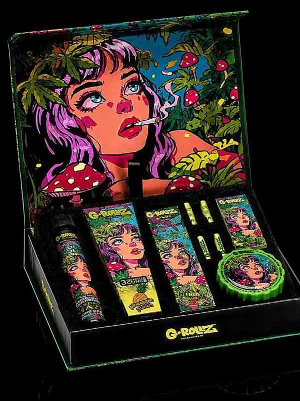 Coffret G-Rollz Colombian Jungle - fond noir studio, boutique Nature Lab