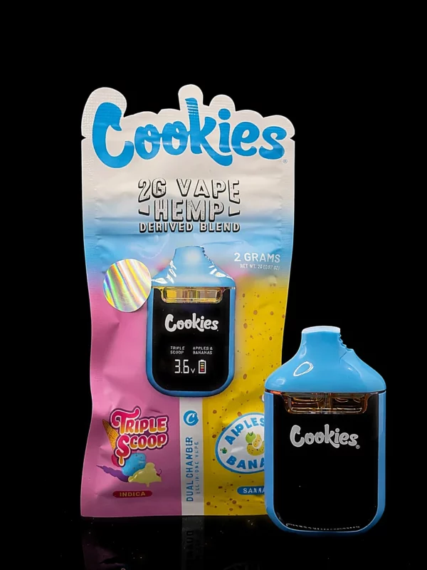 Cookies Dual Chamber 2G Triple Scoop / Apples & Bananas - fond noir studio, boutique Nature Lab