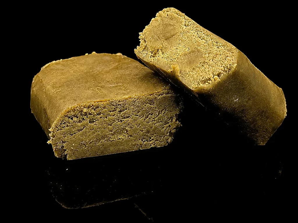 Texture crémeuse de la résine CBC Cali Plate en gros plan, idéale pour la vaporisation