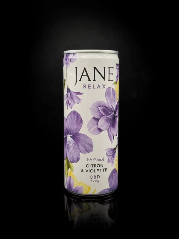 Thé glacé CBD Bio – JANE - fond noir studio, boutique Nature Lab
