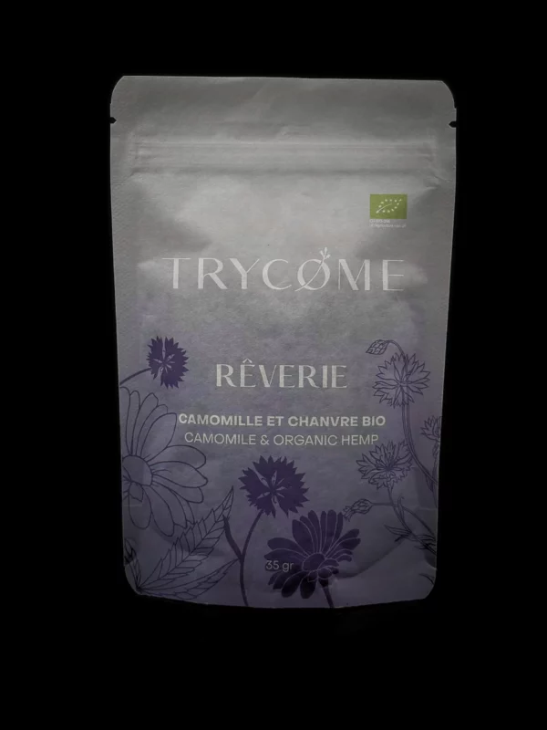 Trycome Infusion CBD Bio – Rêverie - fond noir studio, boutique Nature Lab