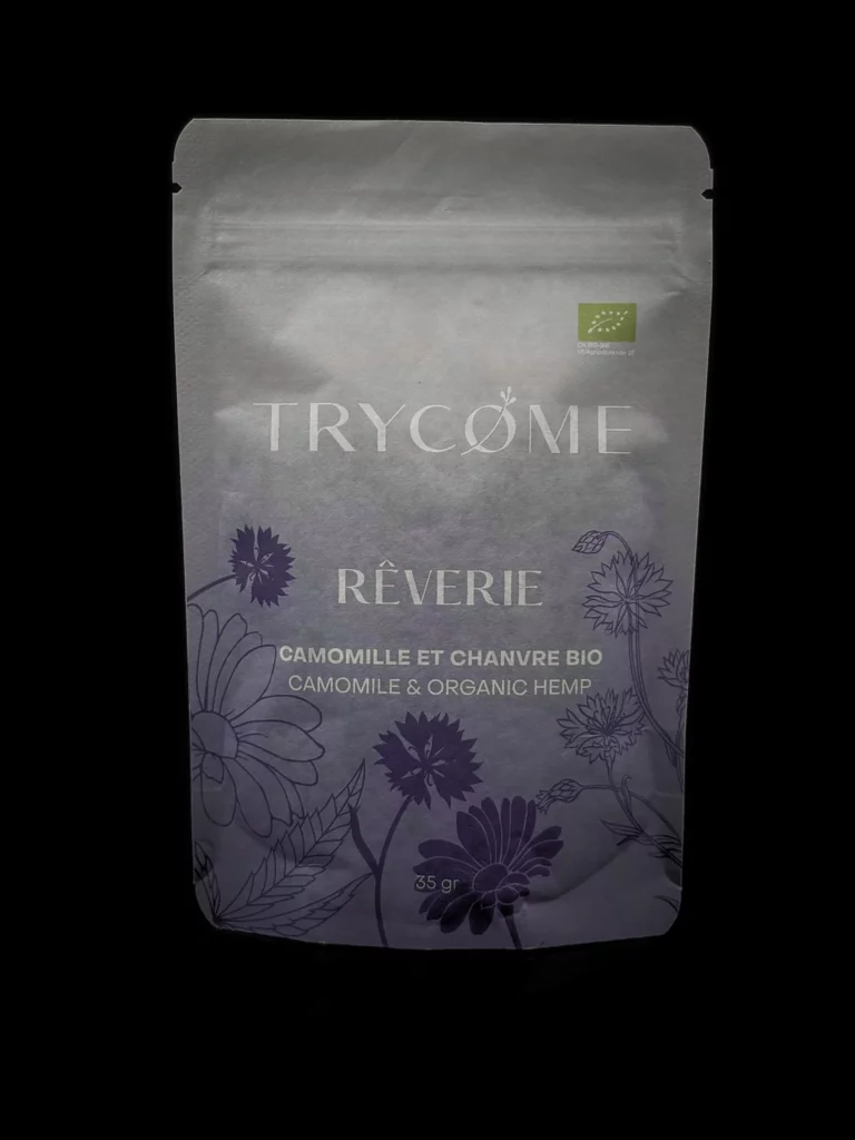Trycome Infusion CBD Bio – Rêverie - fond noir studio, boutique Nature Lab