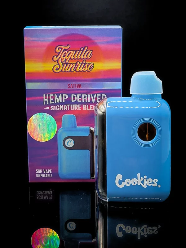 Vape Cookies Tequila Sunrise - fond noir studio, boutique Nature Lab