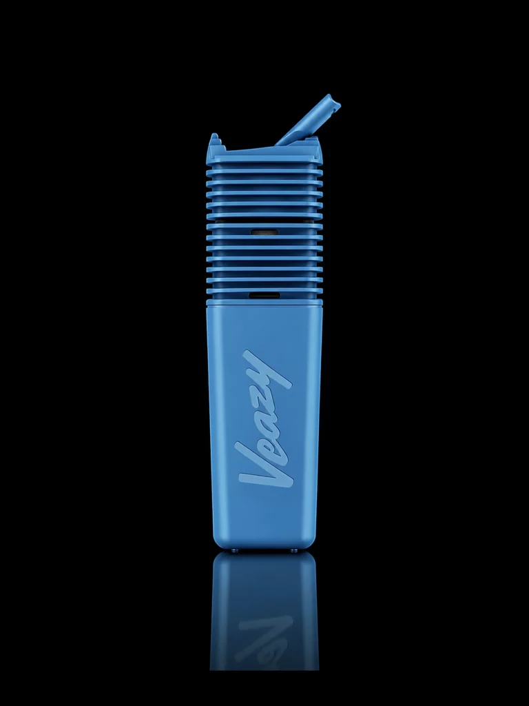 Vaporisateur VEAZY Storz & Bickel coloris bleu - fond noir studio, boutique Nature Lab