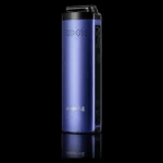 Vaporisateur XMAX Starry 4 coloris bleu avec embout incliné - fond noir studio, boutique Nature Lab