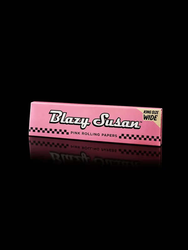 Carnet de feuilles à rouler Blazy Susan King Size Wide rose, 32 feuilles - fond noir studio, boutique Nature Lab